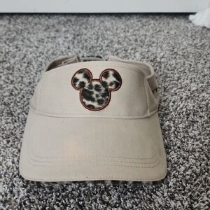 Leopard Mickey Mouse Beige Visor